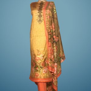 Mustered Yellow Cotton Salwar Kameez